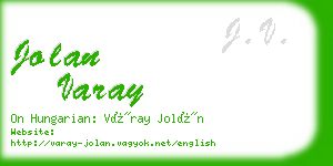 jolan varay business card